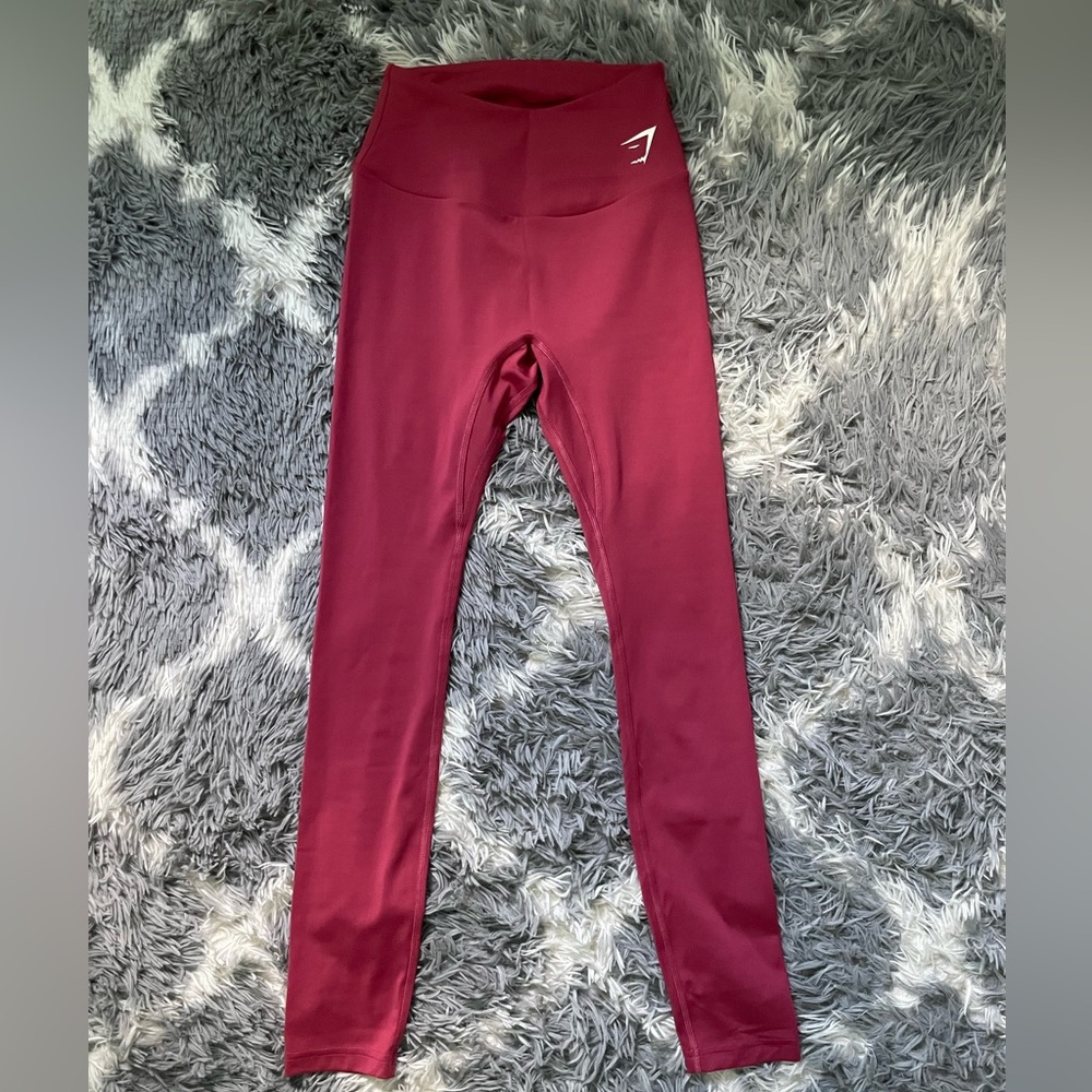 Gymshark Burgundy High-Waisted Leggings